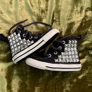 Custom Studded toddler converse